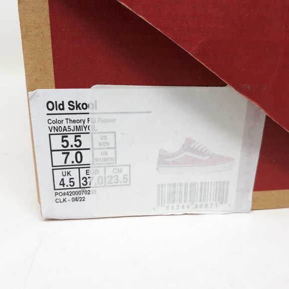 Vans Old Skool Fiji Flower Purple Skate Authentic Shoe Sneaker Womens 7 US NEW - Picture 10 of 12